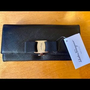 Salvatore Ferragamo black leather wallet